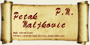 Petak Maljković vizit kartica